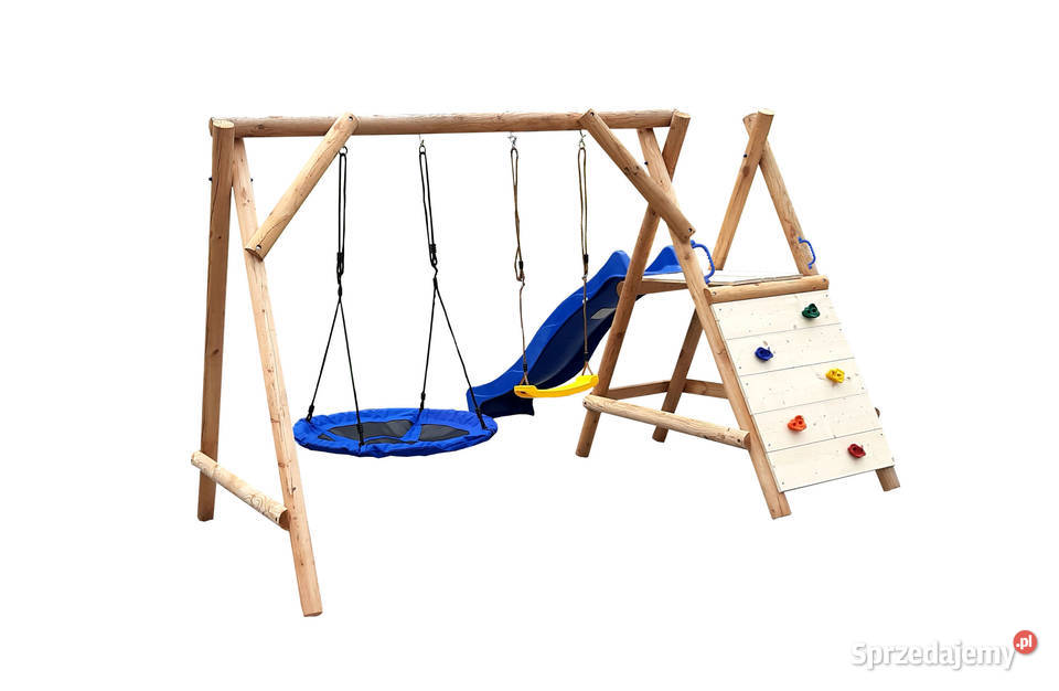 Drewniany Plac Zabaw do Ogrodu MIKI Ślizg małopolskie Kraków