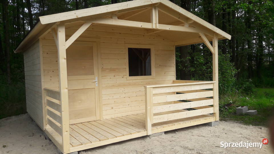 Drewniany domek ogrodowy na działkę ROD altana Rybarzowice