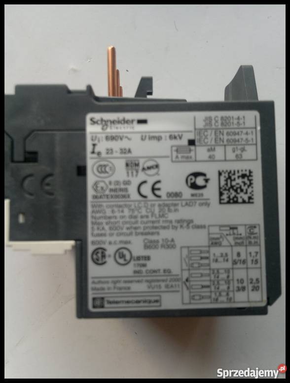 zabezpieczenie termiczne LRD32 schneider Dąbrowa Górnicza