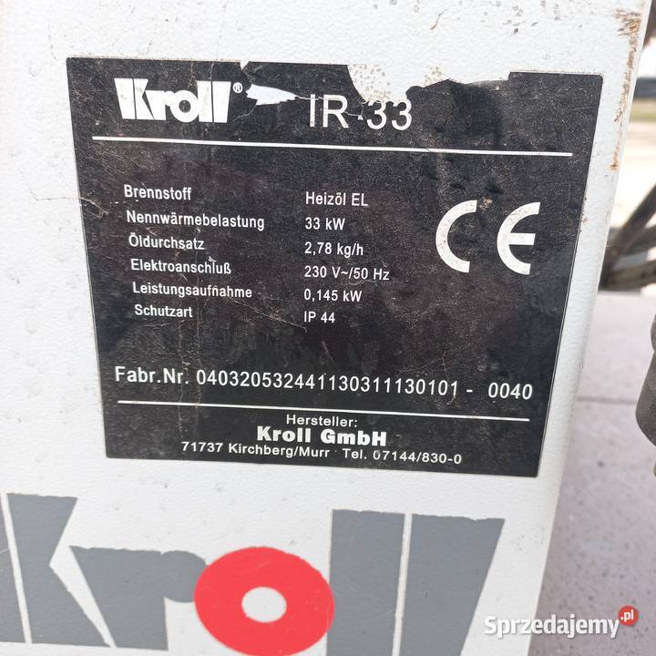 Nagrzewnica KROLL IR33 Żabia Wola