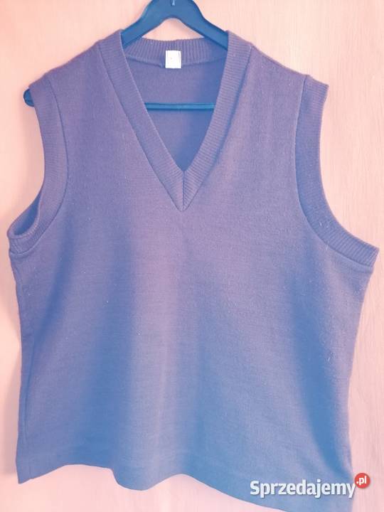 Kamizelka męska dzianinowa brązowaRozmiar M