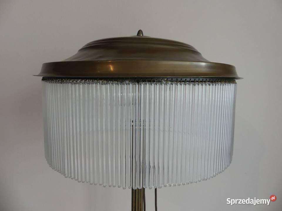 Piękna mosiężna lampa podłogowa lata 20 sprawna Poznań
