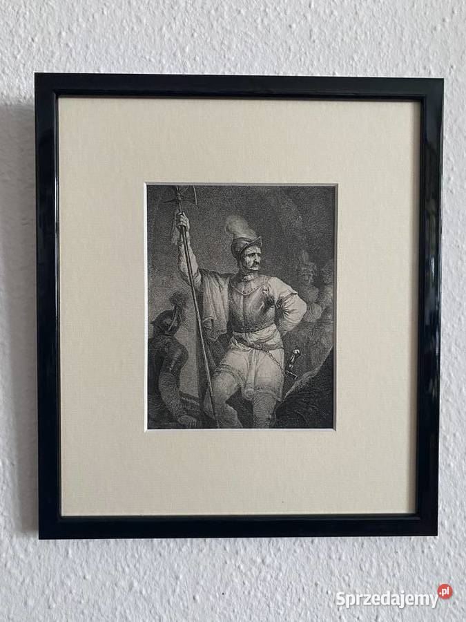 Michał Płoński17781812 Rycerz w zbroi akwaforta wielkopolskie