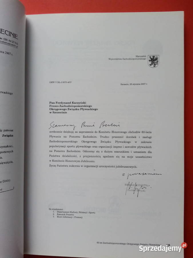2947 60 Lat Zachodniopom Okręgowego Związki Szczecin