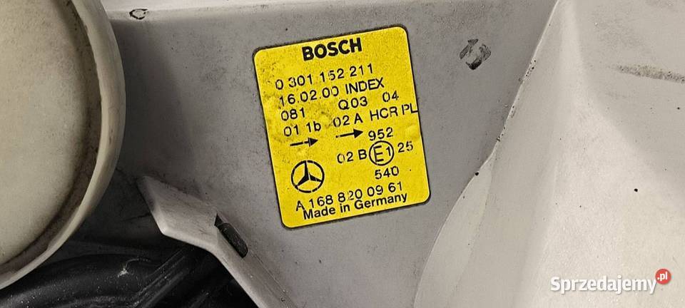LAMPA LEWA PRZÓD MERCEDES BENZ A 140 A1688200961 Lipno