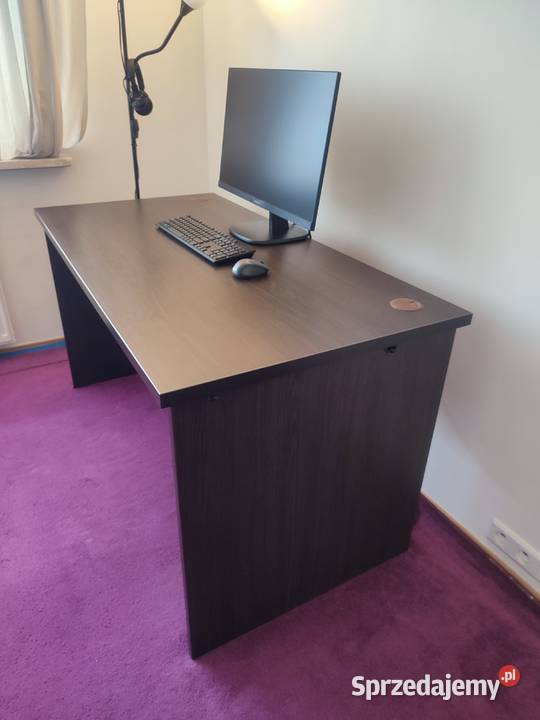 Solidne stabilne duże biurko 140x70 wenge Warszawa