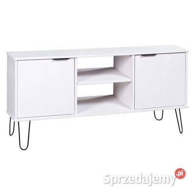 vidaXL Szafka pod TV York biała lite drewno Warszawa