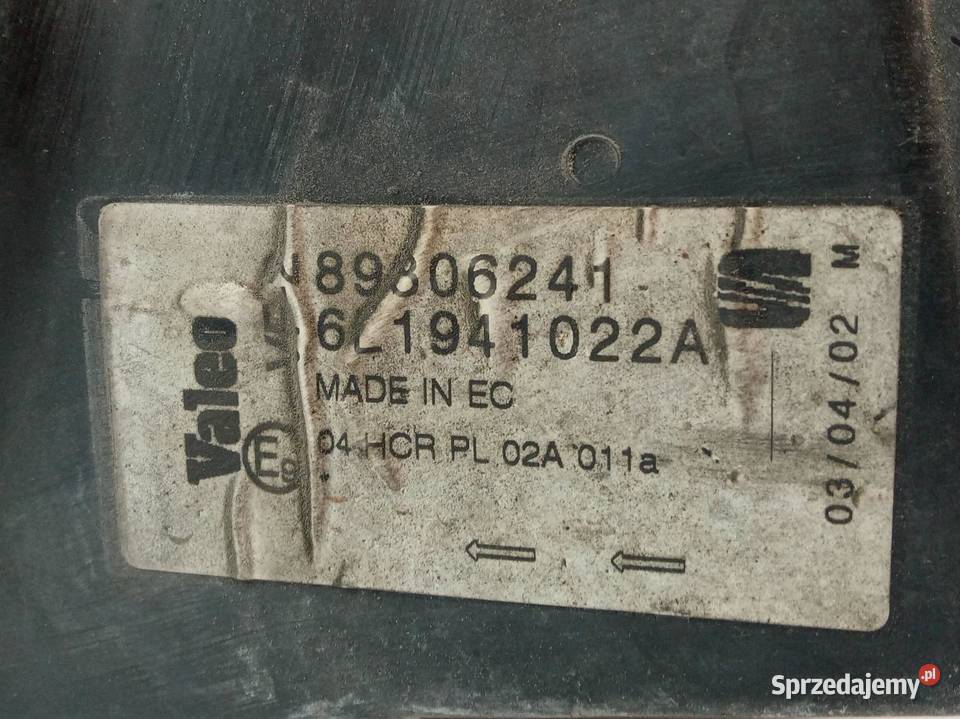 LAMPA PRZÓD PRAWA EU 6L1941022A Seat Ibiza III osobowe Lampy przednie świętokrzyskie