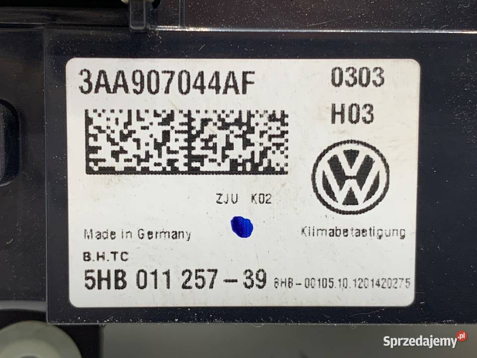 PANEL STEROWANIA NAWIEWU VW PASSAT B7 Panele sterowania, przełączniki