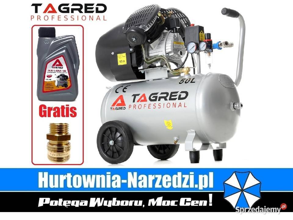 Kompresor dwutłokowy 50L sprężarka dwutłokowa Nowe sprzedam