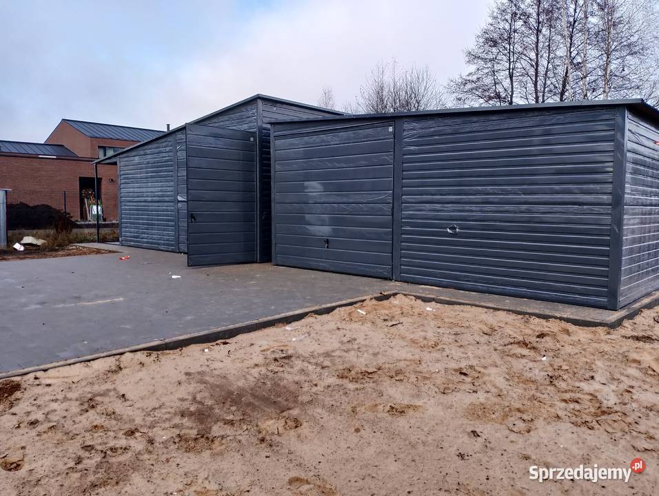 Garaż Blaszany GRAFITOWY 2 Bramy Blaszak Garaże Środa Wielkopolska
