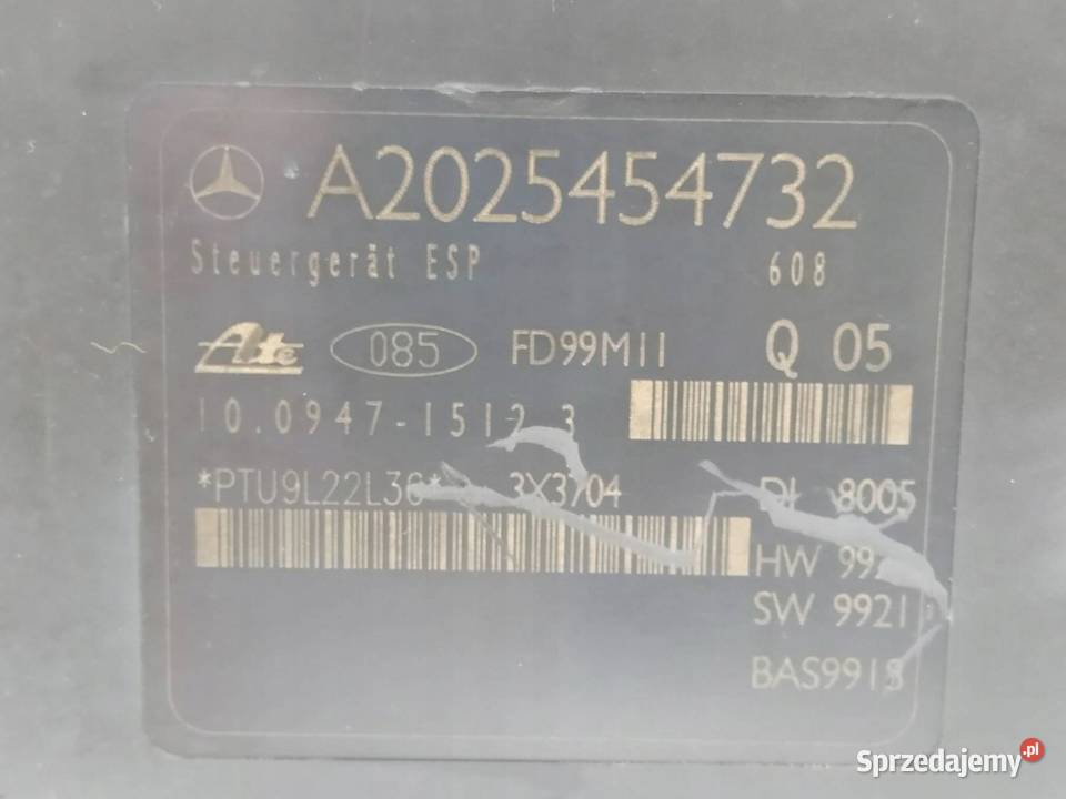 POMPA ABS A0064318212 A2025454732 MercedesBenz Układ ABS i ESP
