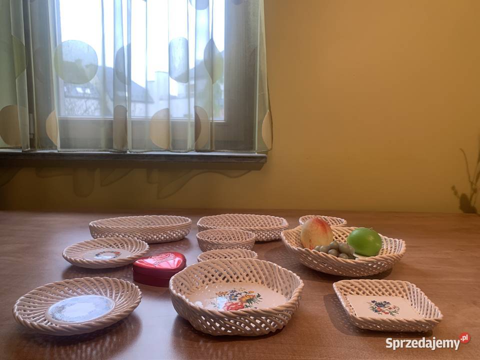 Zestaw ozdobnej ceramiki węgierskiej kwiatowy wielokolorowy Pozostałe Warszawa