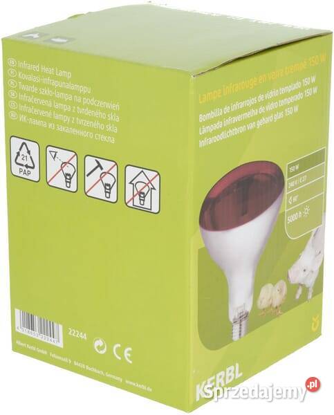 Promiennik podczerwieni 150W czerwony 22244KER Kamionna