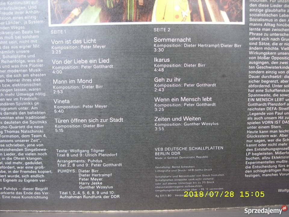 Rock LP PUHDYS AMIGA 4 LP płyta winylowa Wołów