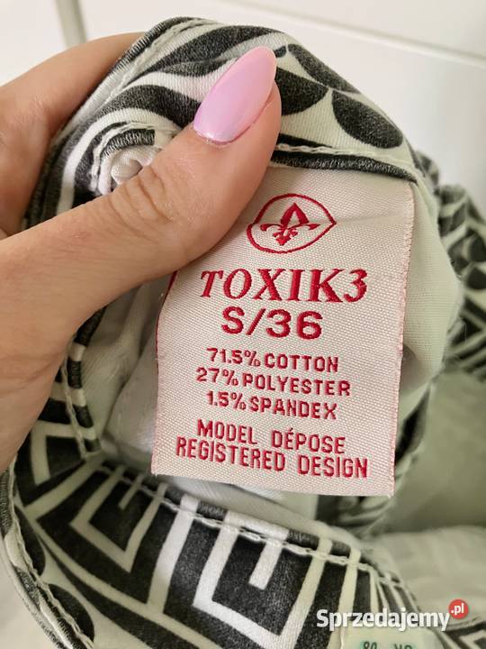 Unikatowe spodnie Toxik3 Jeans wzór aztecki Spodnie Rzeszów