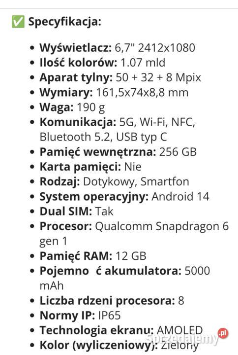 Motorola g35 nowa sprzedam Poznań sprzedam
