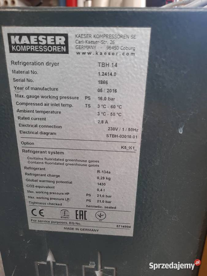Kompresor Kaeser AirCenter SM12 75kW osuszacz Nowy Tomyśl