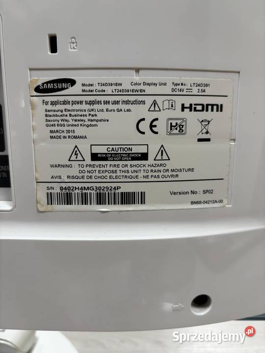 Monitor LED Samsung T24D391EW 236 Elbląg
