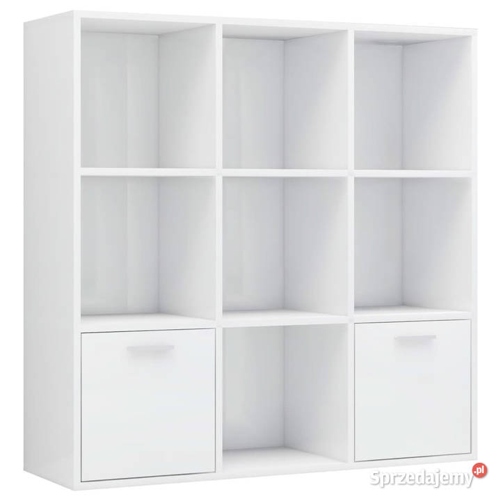Regał biały na wysoki połysk 98x30x98 WM801122 Warszawa