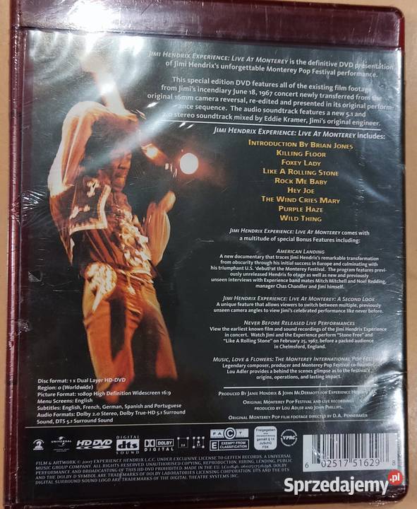 Jimi Hendrix Live At Monterey Definitive Edition rock łódzkie