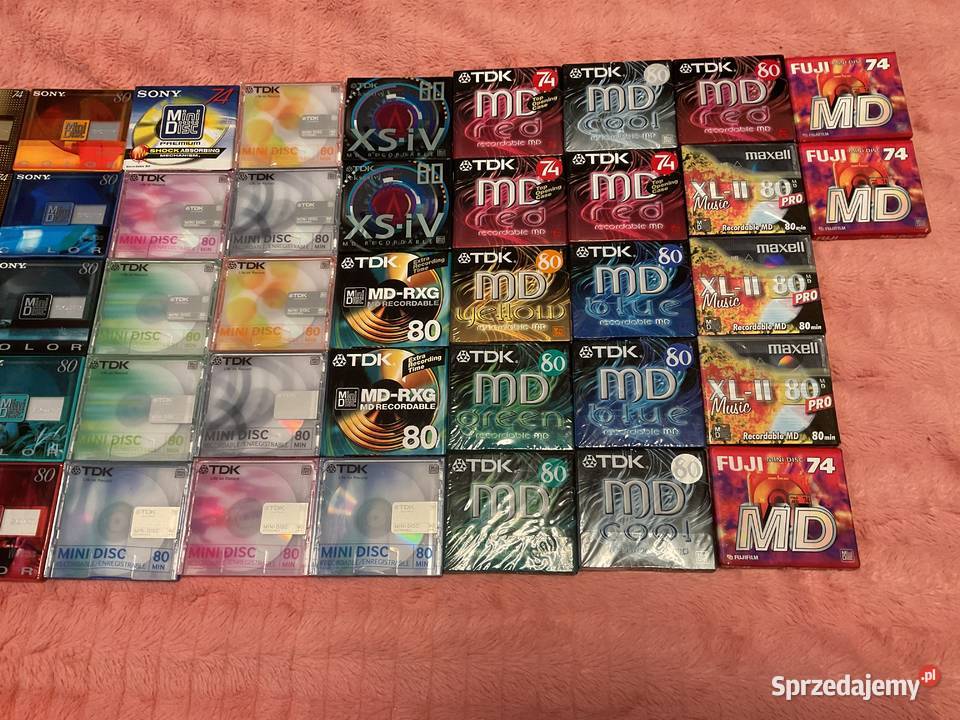 Mini disc dyskietki 47 sztuk Audio Sosnowiec