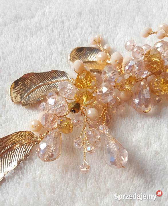 Piękna ozdoba do włosów opaska tiara wesele ślub Szczecin