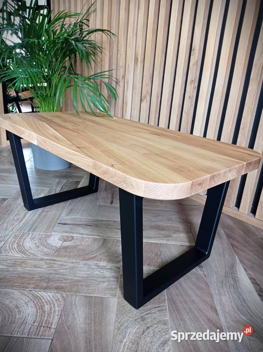 Stolik kawowy z naturalnego drewna dębowego 4cm