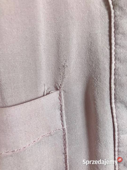 Bluzka z wiskozy Zara Basic pudrowy róż różowa