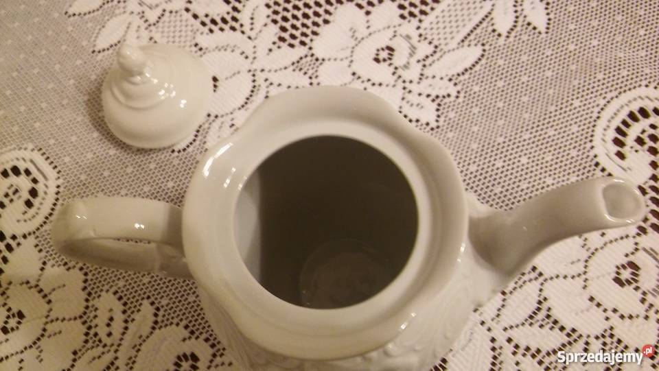 Biały porcelanowy dzbanek porcelana cudo biały Gdańsk sprzedam