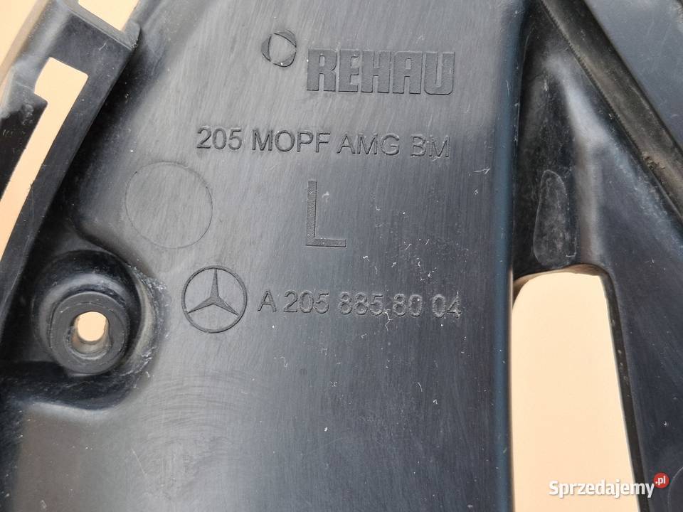 MERCEDES CKLASA W205 63 AMG KRATKA ZDERZAKA LEWA Zderzaki Bieleń