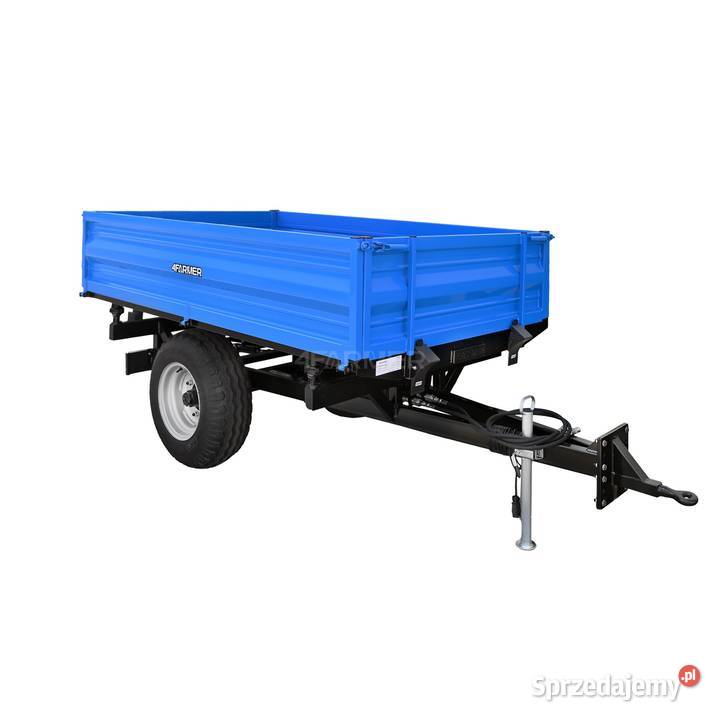Przyczepa rolnicza jednoosiowa 2T z kiprem i Tajęcina
