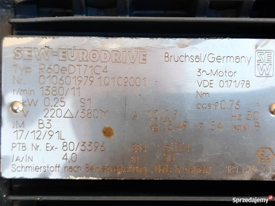 Motoreduktor 025 kW11 obr inne