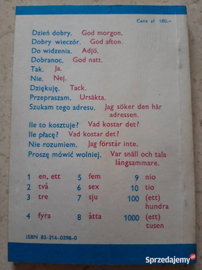 Mini rozmówki szwedzkie Józef Trypućko Alina Bielsko-Biała sprzedam
