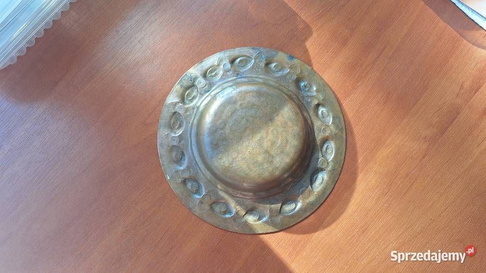 Stary spodek miseczka miedziana patera vintage sprzedam