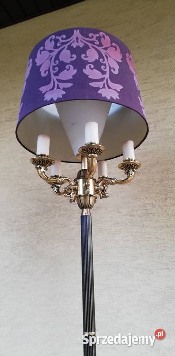 Lampa stylowa mosiężna stojąca podłogowa lampka Garwolin
