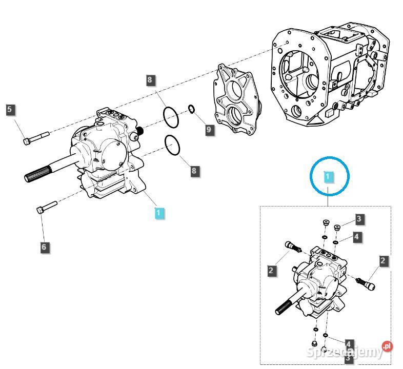 Mechanizm skrzyni hydrostatycznej TRG270 LS Tajęcina