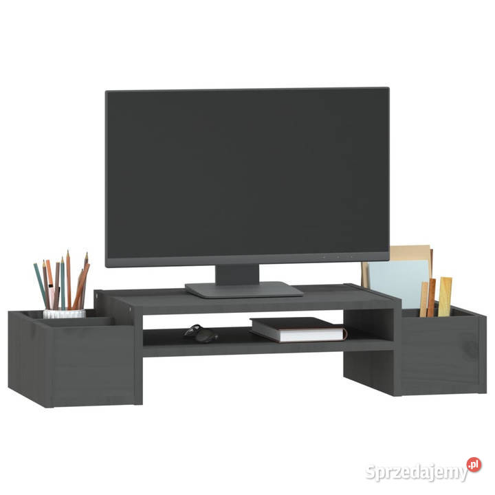 Podstawka na monitor szara 70x275x15 lite drewno