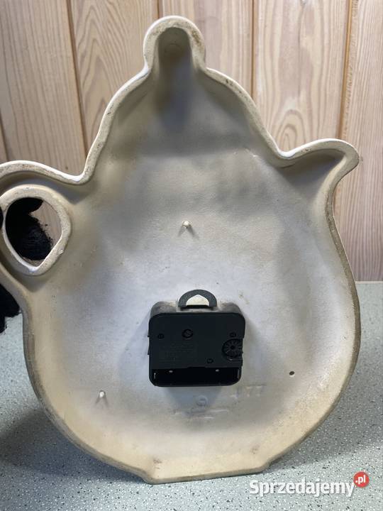 Ceramiczny zegar malowany ludowy Vintage Rzeszów