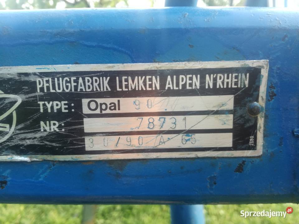 Lemken Opal 90 3 skibowy pług obrotowy Zubowice-Kolonia