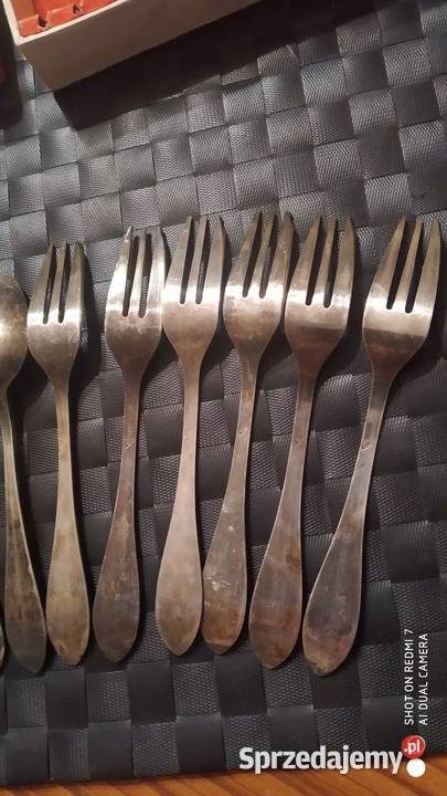 Komplet widelcy i łyżek posrebrzanych Tomaszów Mazowiecki