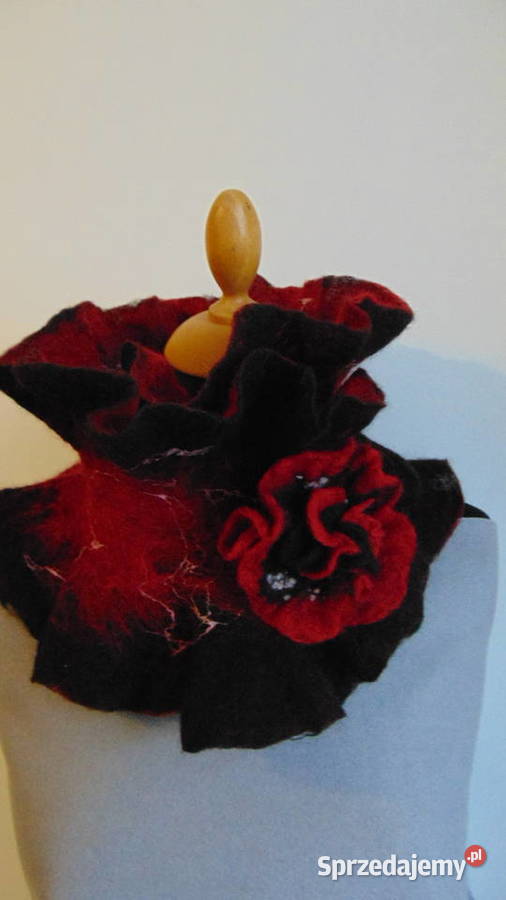 Szalik kryza otulacz na szyję broszka Lublin sprzedam