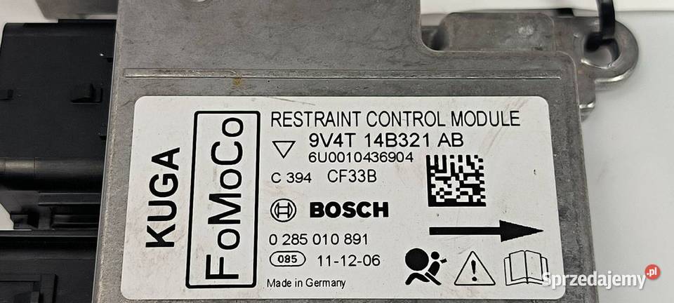 SENSOR AIRBAG FORD KUGA MK1 9V4T14B321AB osobowe kujawsko-pomorskie Lipno
