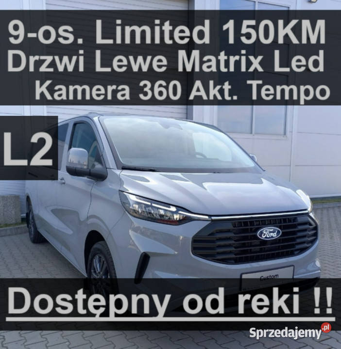 Ford Transit Custom L2 150 Limited Matrix Kamera ESP Szczecinek