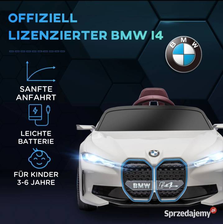 Auto BMW I4 akumulatorowe dzieci białe wysoka Gorzów Wielkopolski