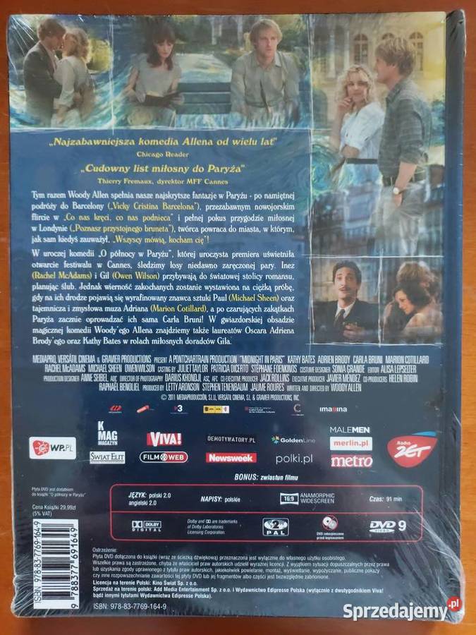 O północy w Paryżu DVD komedia W Allena DVD
