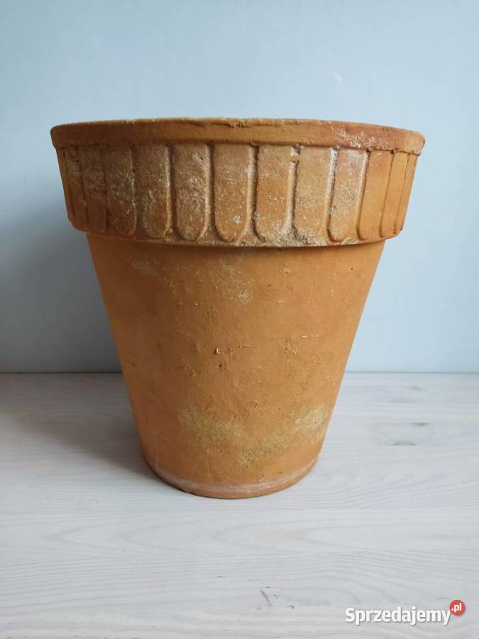 Stara donica gliniana ceramiczna fi 28 Głuchołazy