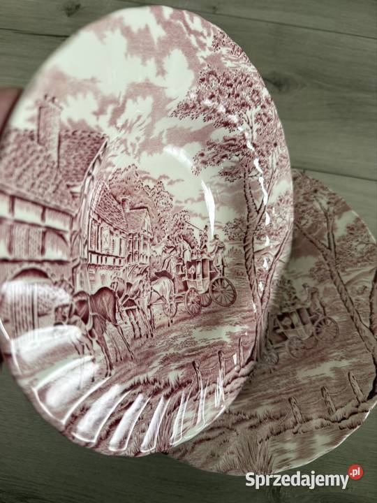 Royal wzór konie czerwone talerze głębokie małopolskie Gorlice