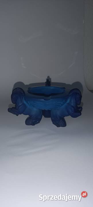 Stare czeskie szkło Styl Art deco lapis lazuli Porcelana i szkło Jastrzębie-Zdrój