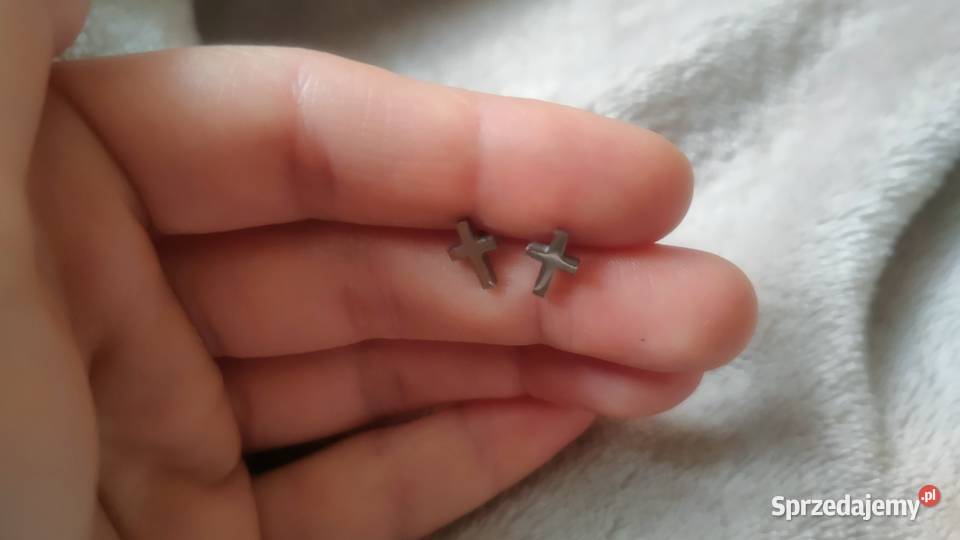 Kolczyki stal nierdzewna krzyże krzyżyki z śląskie Tarnowskie Góry sprzedam